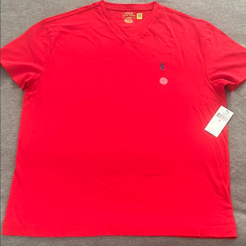 Polo by Ralph Lauren 🐎Men's Vivid Red Short Sleeve Tee (V neck)